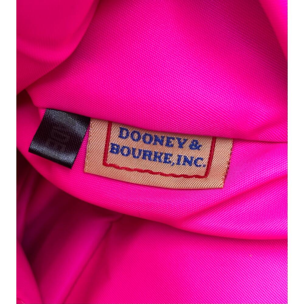 Vintage Dooney & Bourke Samantha Duck Canvas Tote Bag Green Pink Preppy Y2K READ - Picture 11 of 16